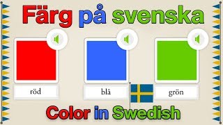 Färg på svenska  learning color in Swedish 2020 [upl. by Zaslow]