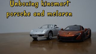 Unboxing kinsmart mclaren p1 and porsche boxster [upl. by Truc]