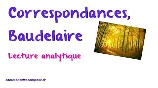 correspondances baudelaire analyse [upl. by Clemens]