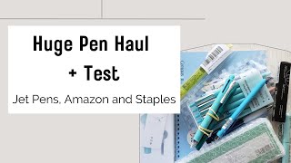 Pen Haul and Swatches 2022  JetPens Amazon and Staples [upl. by Fairbanks]