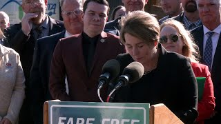 Governor Healey visits Greenfield for Fare Free Regional Transportation [upl. by Bartlett871]