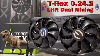 TRex Miner 0242 Tutorial  LHR Dual Mining Revisited with Profitability Win 10 [upl. by Sajet]