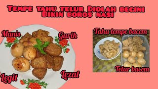 TEMPE TAHU TELUR BACEM KHAS ANGKRINGAN [upl. by Neelyaj528]