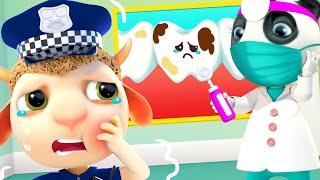 Doctor Panda Cures Police Officers Toothache  Doctor Cartoon  Kids Songs  Dolly and Friends 3D [upl. by Avirt537]