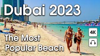 Dubai 🇦🇪 The Most Popular Beach The Beach  JBR  4K  Walking Tour [upl. by Katya]