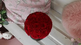 Unboxing Rose Forever ❤️ 35 Red Roses  Dome [upl. by Minni]