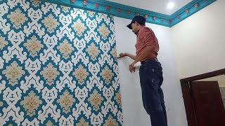 How To Install Wallpaper Like A Pro  Residencial Wallpaper Installation  Start To Finish Tutorial [upl. by Alah]