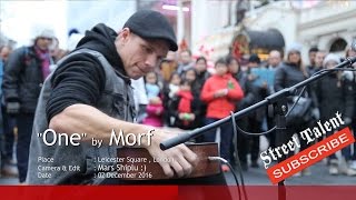 AMAZING Street musician One by Morf  Street Talent London Street Music [upl. by Aicatsan]