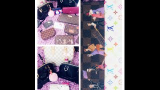 Mi coleccion de carteras y bolsas 2015 louis vuitton coach juicy couture etc [upl. by Enar401]