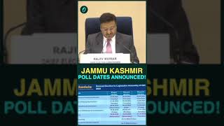 JammuKashmir Elections 2024 ECI Announces Dates Voting in Three Phases Results on 4th October [upl. by Analle]