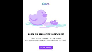 how to recover canva link broken template [upl. by Carolee]