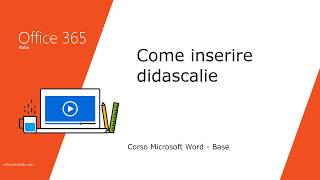 Corso Word 2020  Come inserire didascalie [upl. by Lena273]