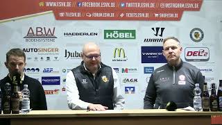 Pressekonferenz ESV Kaufbeuren vs EV Landshut 18 Spieltag 2425 [upl. by Judas]