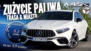 2023 MercedesAMG A45s 421 KM  Ile spali NAJMNIEJ Test zużycia paliwa  4K [upl. by Odysseus]