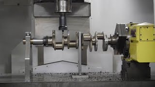 Great way to crankshaft machining with CNC machine Excellent CNC factory machine performance [upl. by Gnoy]