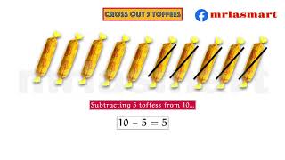 Subtraction by Crossing Out  1 to 10  Merryland Academy Digital Classroom [upl. by Malas]