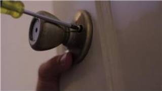 Construction Work  How to Fix a Loose Door Knob [upl. by Noryk294]