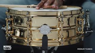 Dunnett Classic 14x55 Model 2N Triple Brass Snare Drum 55142NBBB [upl. by Feliza]