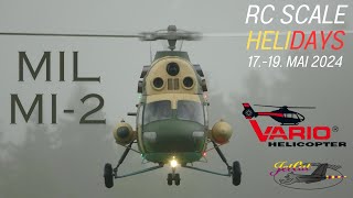 RC TURBINE MIL MI2 VARIO TEAM PILOT DENNIS ENGEL RC Scale Helicopter Show 2024 [upl. by Hsirehc]