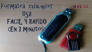 Como formatear una USB Fácil y rápidoNivel básico [upl. by Bohs]