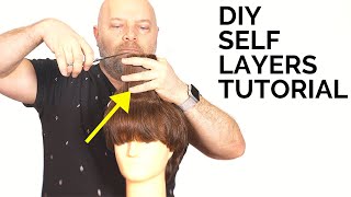 DIY Haircut  How to Layer Your Own Hair  TheSalonGuy [upl. by Ailedamla814]