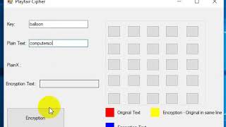 Playfair Cipher Encryption [upl. by Haldan]