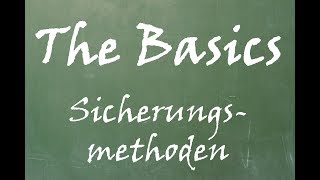 The Basics 04  Sicherungsmethoden [upl. by Akahc]