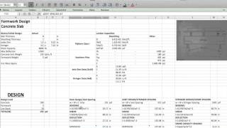 Concrete Slab Formwork Design Example [upl. by Bunnie]