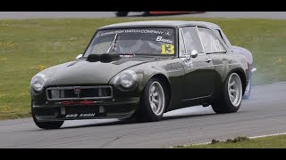 Alastair Baptie  MGB V8 at Silverstone 2024 Italia Scottish classics  Walter Hayes meeting [upl. by Bibeau]