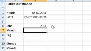 Excel Datums und Zeitfunktionen [upl. by Aisela435]