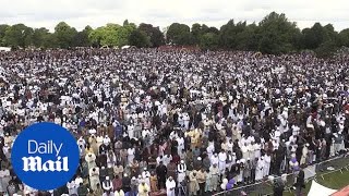 Record 140000 Muslims attend Eid celebration in Birmingham [upl. by Fisken877]