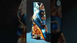 Luxor Starr Luxury Designs Azure Majesty Ankle Boots Designer shoes Glamour shoes Luxury Fashion [upl. by Auhsuj]