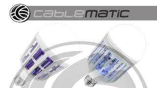 Bombilla matamoscas y mosquitos eléctrico  distribuido por CABLEMATIC ® [upl. by Cannon]