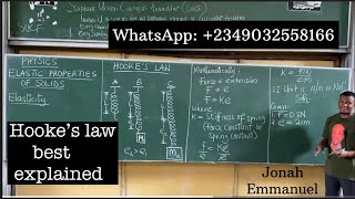 Hookes Law JAMB and WAEC Physics and the Elastic Properties of Solids excellenceacademy [upl. by Polly475]