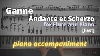 Ganne  Andante et Scherzo Piano Accompaniment Fast [upl. by Kostival]