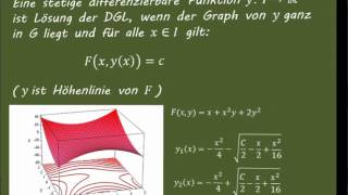 Gewöhnliche Differentialgleichungen 4 Exakte DGL I [upl. by Enirehtacyram]