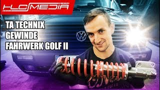 GOLF 2 TATECHNIX GEWINDEFAHRWERK EINBAUEN  HLC MEDIA [upl. by Icken]