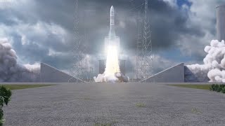 Europes nextgen Ariane 6 rocket launches in animation [upl. by Okwu529]