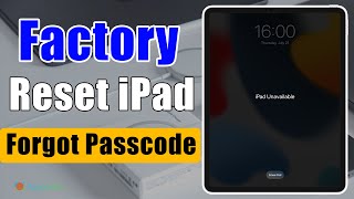 Any iPad Factory Reset How to Factory Reset iPad without Passcode Forgot Passcode Reset Passcode [upl. by Aneehta]