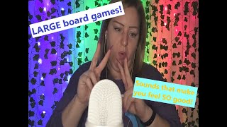 ASMR Blue Yeti SctachingTapping on my LARGE board games [upl. by Benkley]