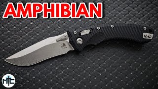 Absolutely WICKED Microtech Amphibian Folding Knife  Full Review [upl. by Arihsay]