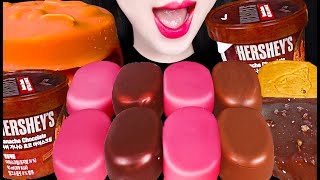 ASMR HERSHEYS ICE CREAM 허쉬 초콜릿 아이스크림 먹방 MUKBANG EATING [upl. by Nilam568]