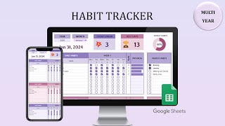 Habit Tracker Template  Boost Productivity amp Achieve Your Goals [upl. by Garrett]