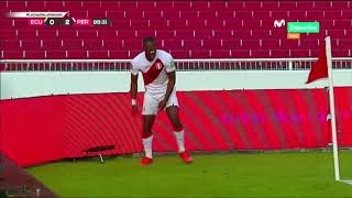 Perú vs Ecuador el GOLAZO de Advíncula tras pase gol de Lapadula  Clasificatorias Qatar 2022 [upl. by Wright367]