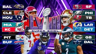 Full NFL Playoff Predictions 2024 Who Will Win The Super Bowl [upl. by Viquelia]