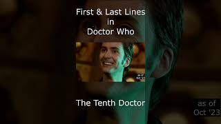 TENTH DOCTOR  First amp Last Lines shorts [upl. by Sezen746]