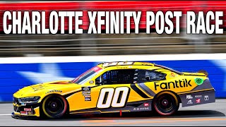 CHARLOTTE XFINITY POST RACE  Torrid Temps Tires and Tempers [upl. by Gonroff]