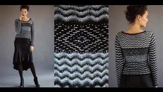 2 Beaded ScoopNeck Tee Vogue Knitting Holiday 2014 [upl. by Vittorio]