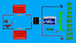 Mb10f bridge rectifier se led drive circuit banaye  3V 6V 9V 12V 15V 18V 21V DC [upl. by Ahsatak10]