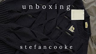 Unboxing l스테판쿡 다이아몬드 슬래쉬 니트Stefan cooke knit옷리뷰 [upl. by Lysander]